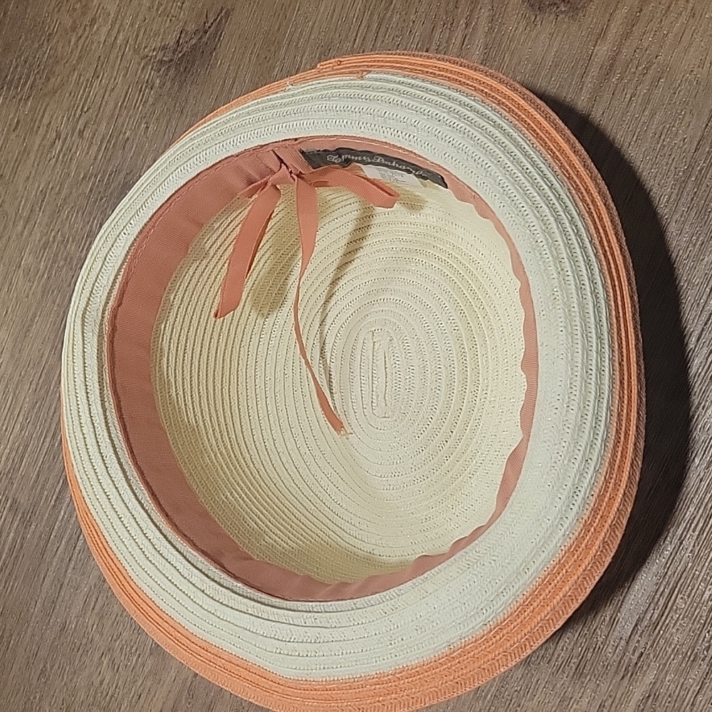 Tommy Bahama Hat/ Paper Braid - Peach Rope On Tan Hat Tbl249 View 2